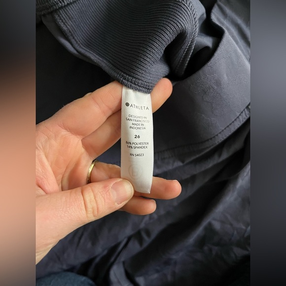 NWT ATHLETA Brooklyn Textured Ankle Pant Leopard Medieval Violet - Size 26 (3XL) - Picture 6 of 10